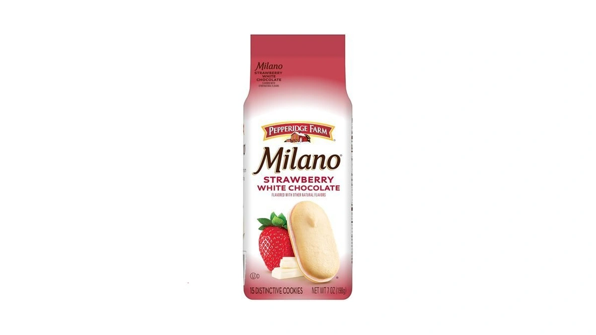 Pepperidge Farm Milano White Chocolate Strawberry Flavored Cookies, 7 Oz