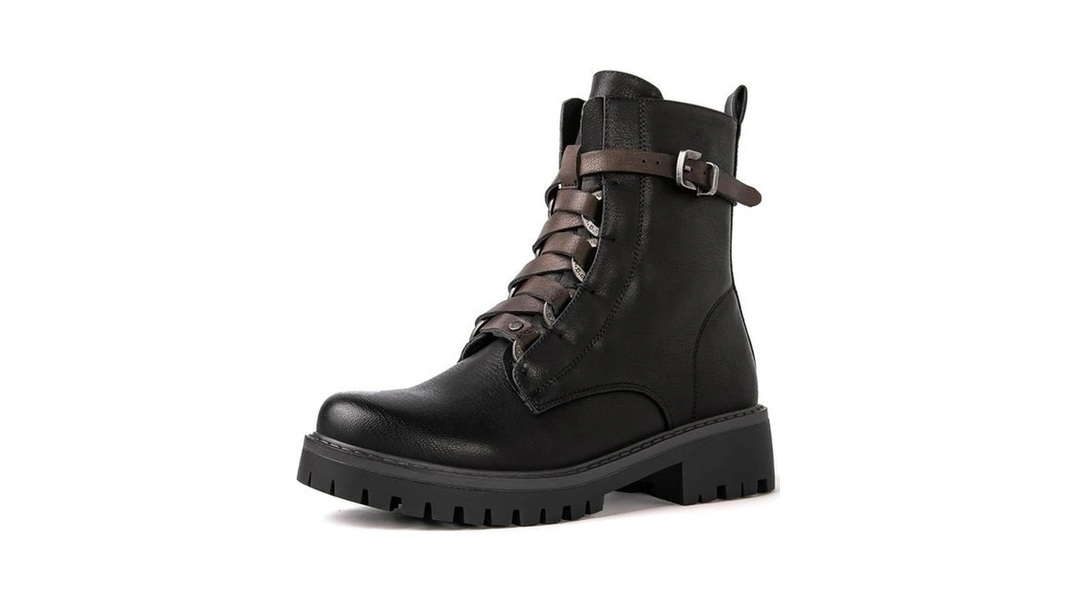 Amazon code: Globalwin Women's Black Combat Boots Ank