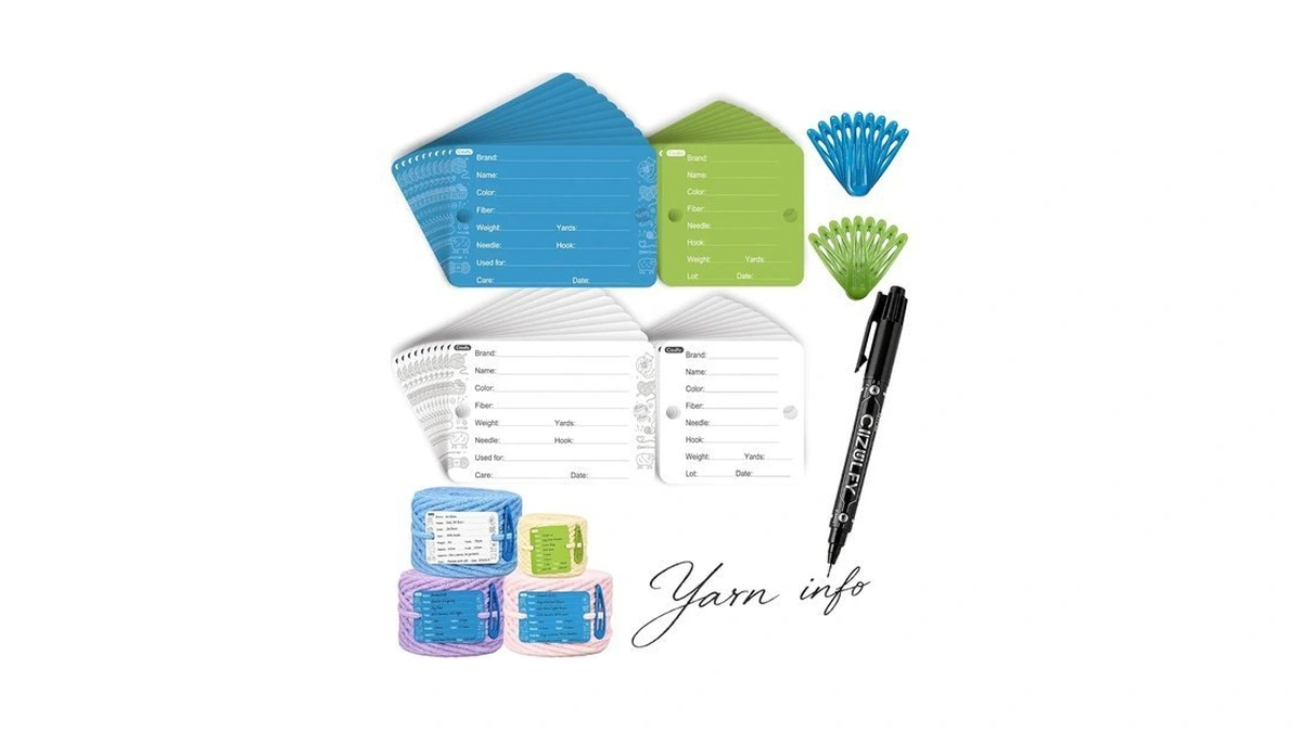 2 Sizes Yarn Info Labels For Yarns Orgnized, Yarn Winder