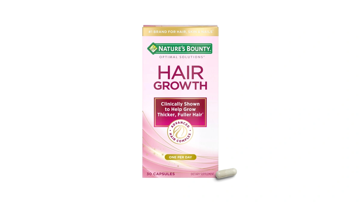 Nature's Bounty Optimal Solutions Hair Growth Vitamin Supplement, 30 Count