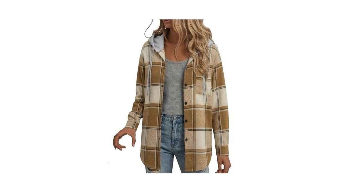 Flannel Shirt Women Long Sleeve Button Up Tops Fall Outfits