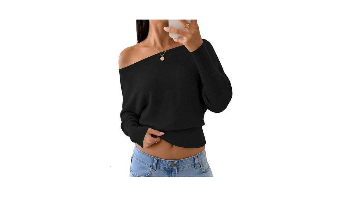 Tisfeer Off The Shoulder Sweater For Women Fall Outfits Winter