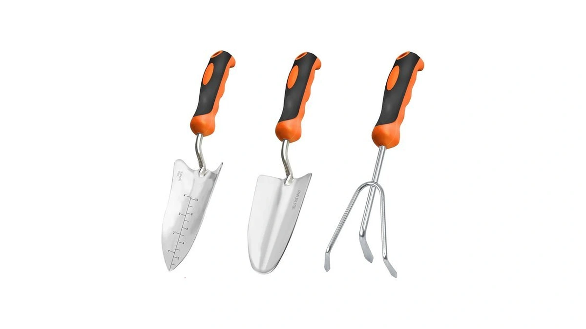 Ecowork Garden Tool Set With Heavy-duty Trowel, Transplanter & Cultivator