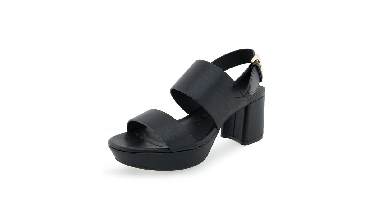 Aerosoles Women's Camilia Platform Sandal, Black Pu, 11m
