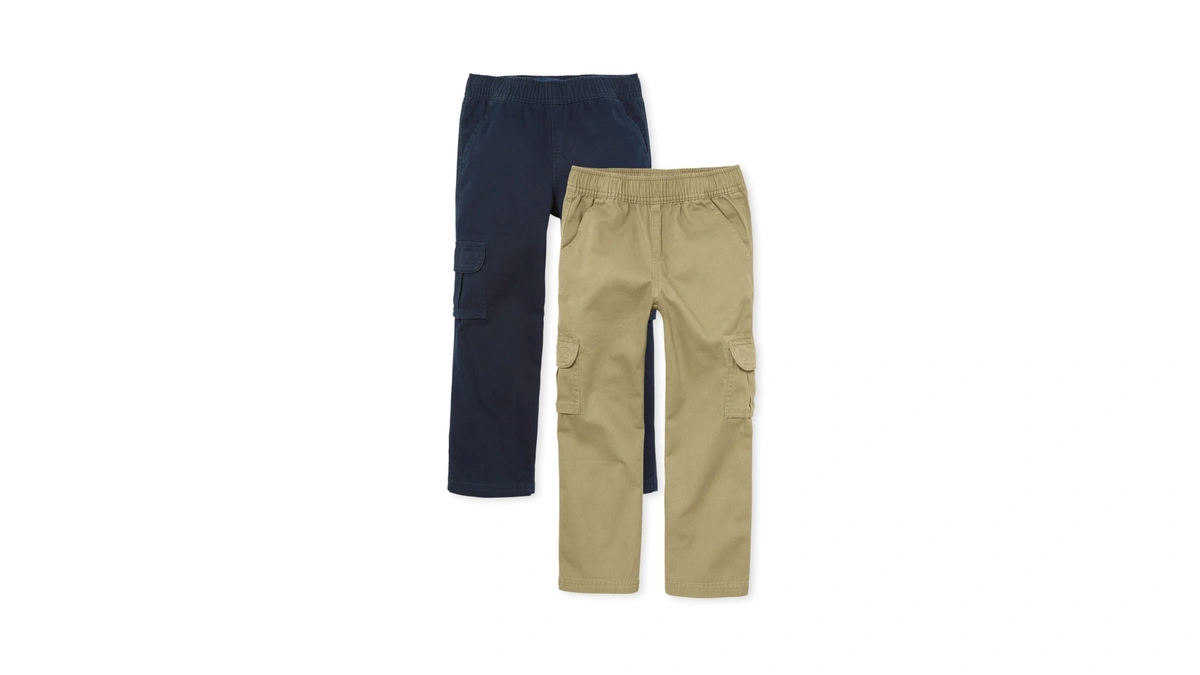 The Children's Place Boys Pull On Cargo Pants,flax/new Navy 2