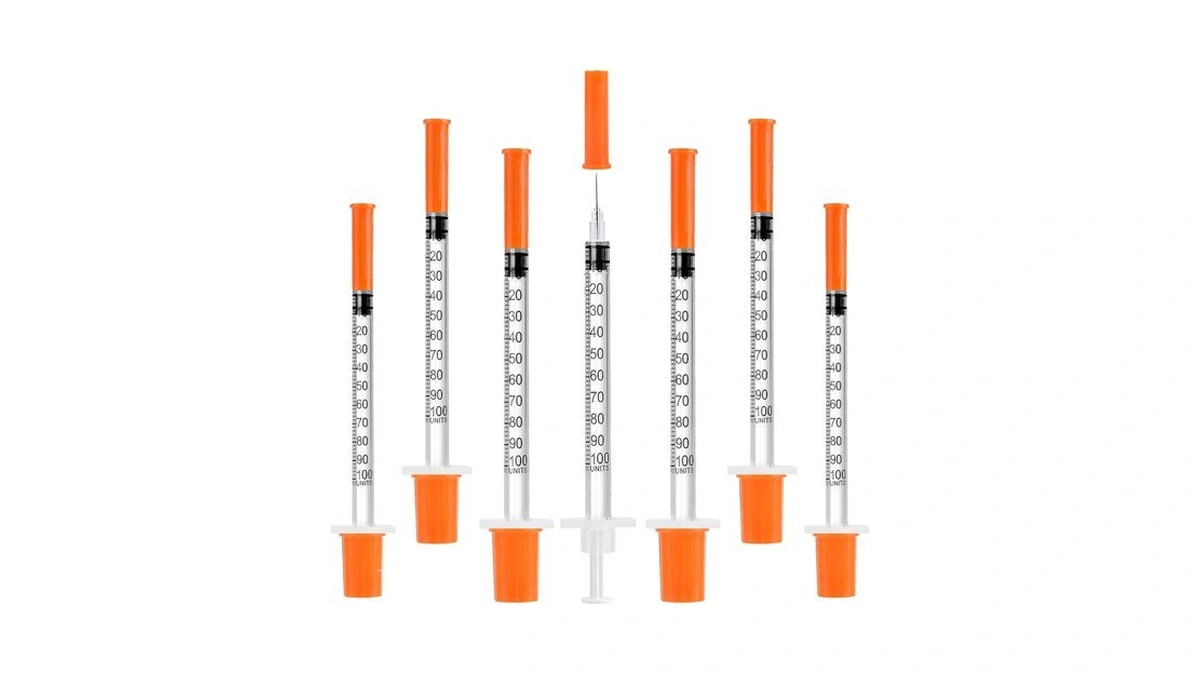 50 Pack U-100 1ml/cc Syringes, 30g 5/16 Disposable Syringe, Lab