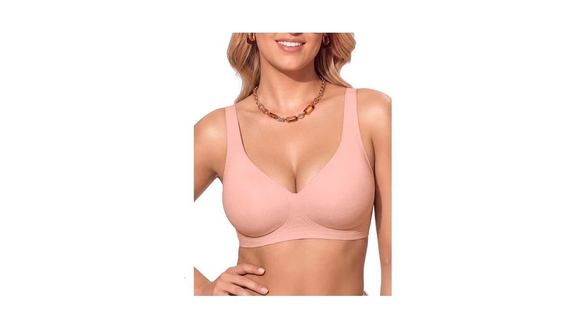 Cocomarts Jelly Bras For Women No Underwire Deep V Bra