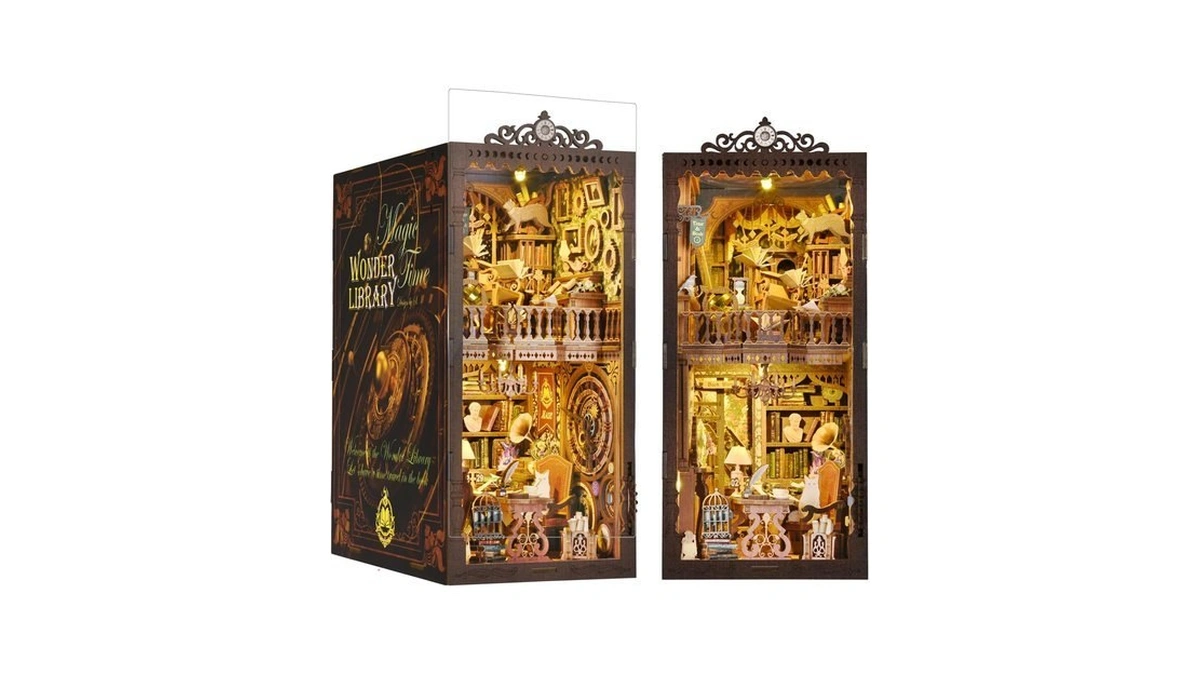 Toyqi Book Nook Kit, Diy Miniature Dollhouse Kit For Adults