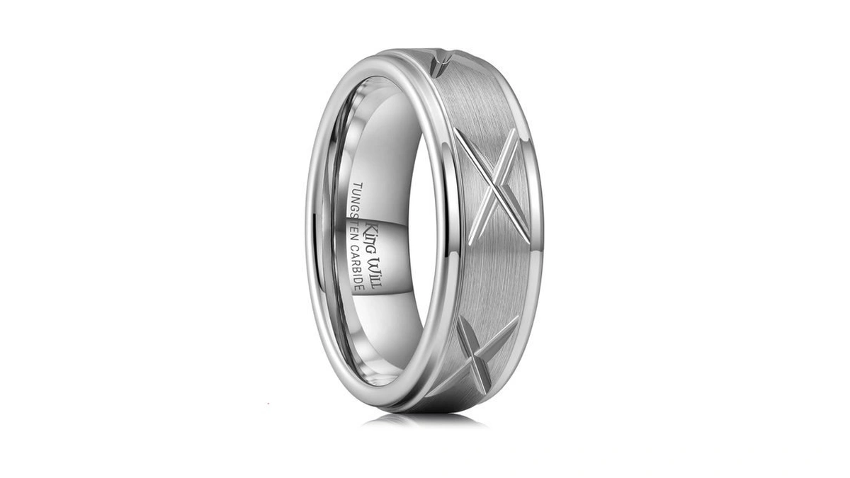 King Will Men Tungsten Wedding Band 7mm Size 9