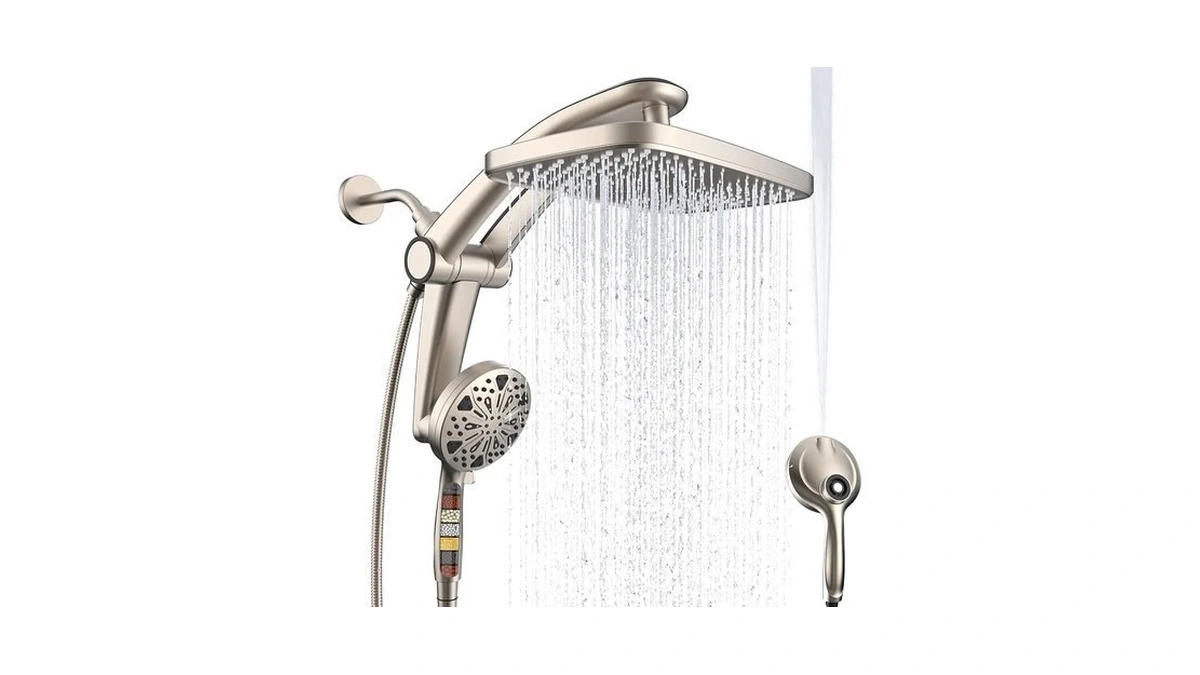 12-inch High Pressure Rain Shower Head With Handheld Spray Combo,