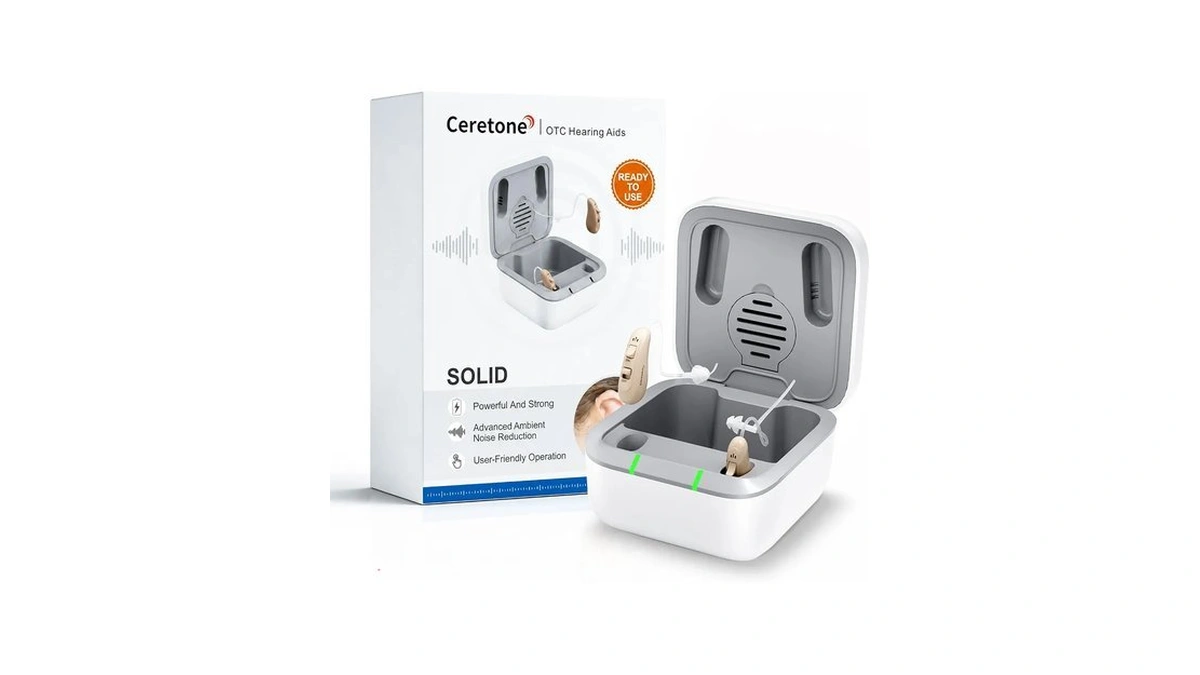 Ceretone Solid Otc Hearing Aids For Seniors, Rechargeable Bte Hearing