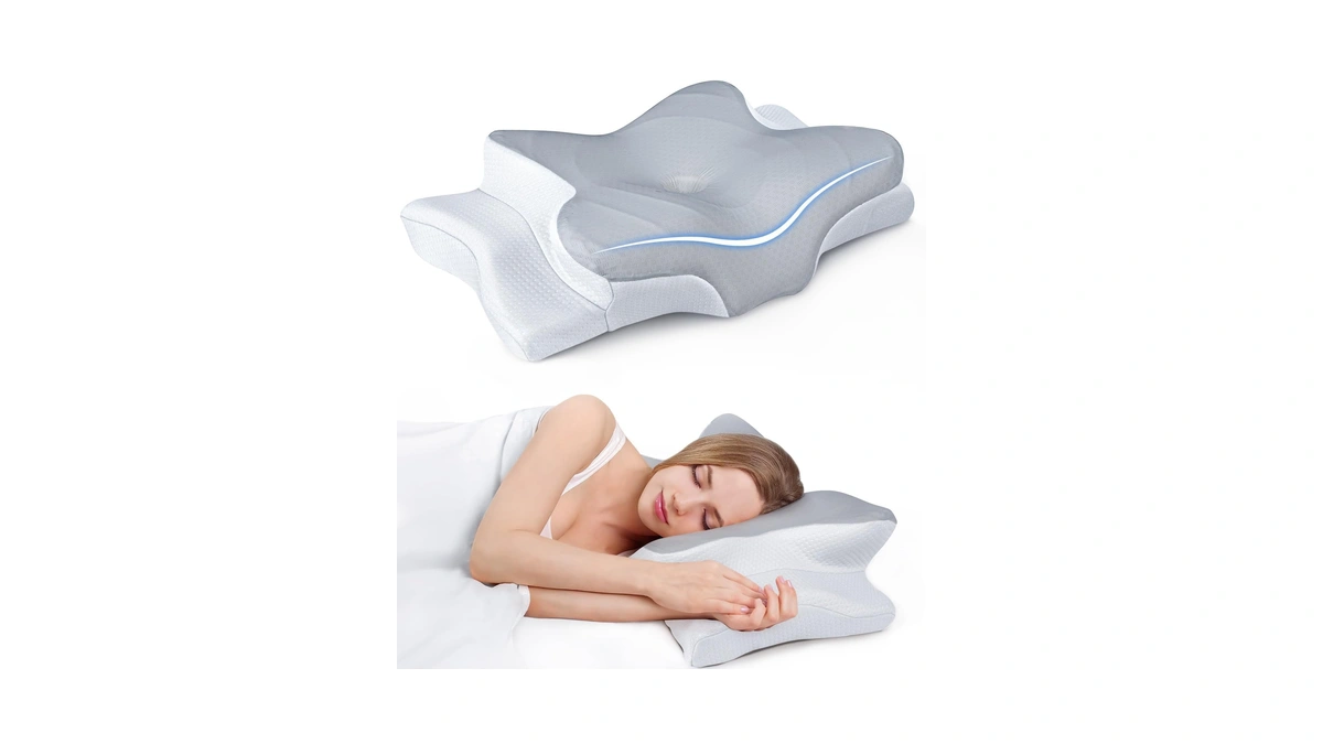 Ultra Pain Relief Cooling Pillow For Neck Support, Adjustable Cervical