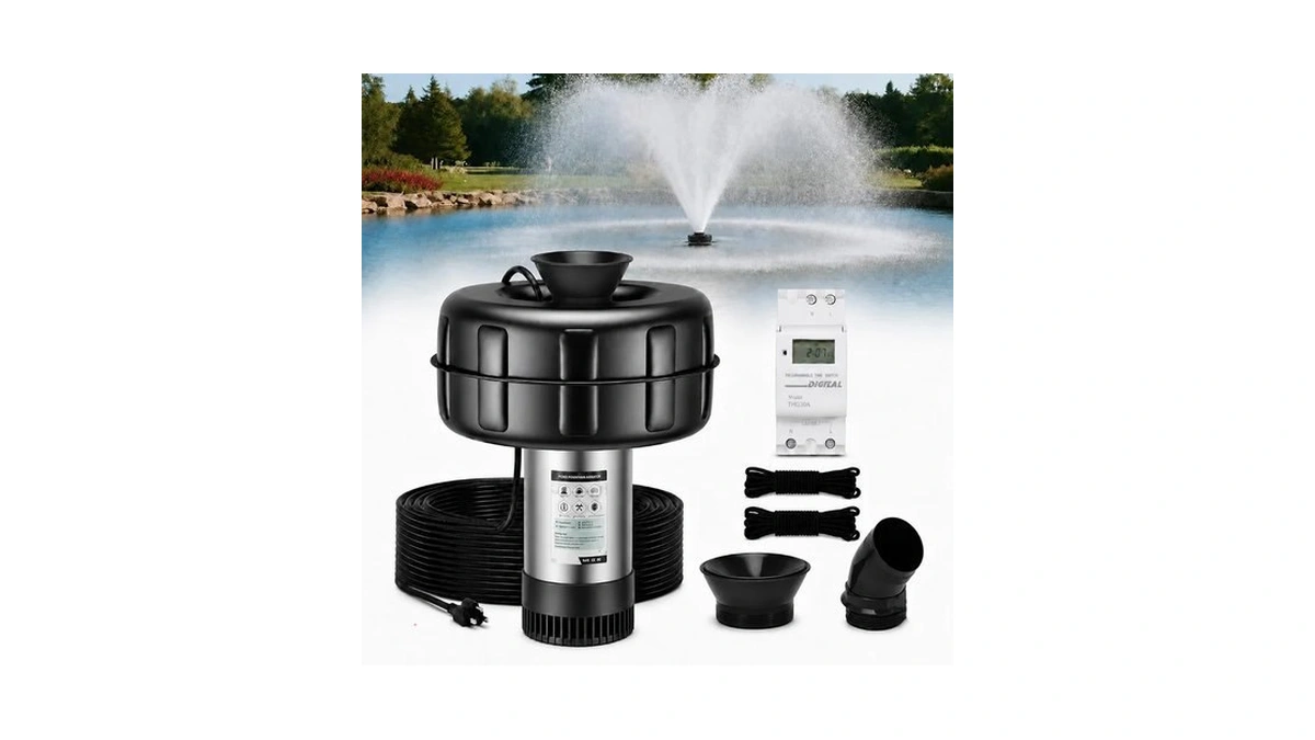 Kyzdzq 15000 Gph Pond Fountain Aerator, 110v,floating Pond Fountain Pump