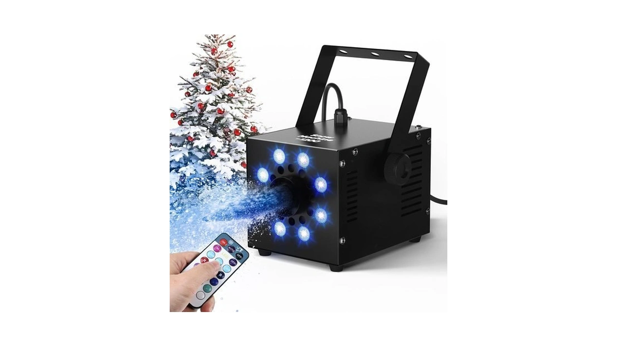 Snow Machine For Party,1200w Snow Maker With Led And Remote