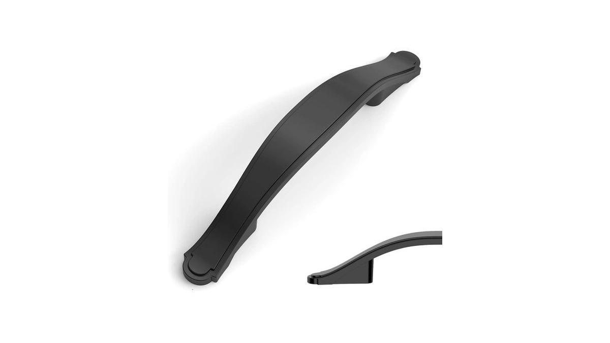 Amerdeco 10 Pack Matte Black Cabinet Pulls 3 Inch(76mm) Hole