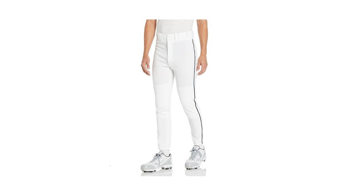 Mizuno Mens Premier Piped Pant, White-navy, Large Us
