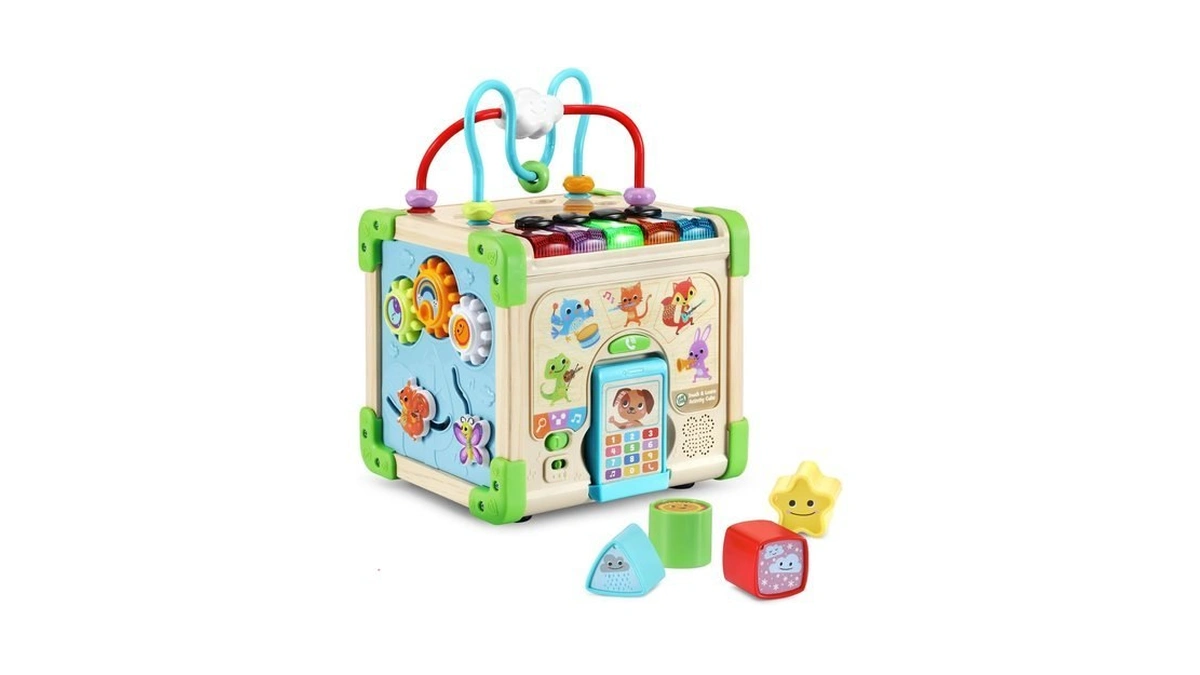 Leapfrog Touch And Learn Electronic Musical Light-up Wooden Activity Cube
