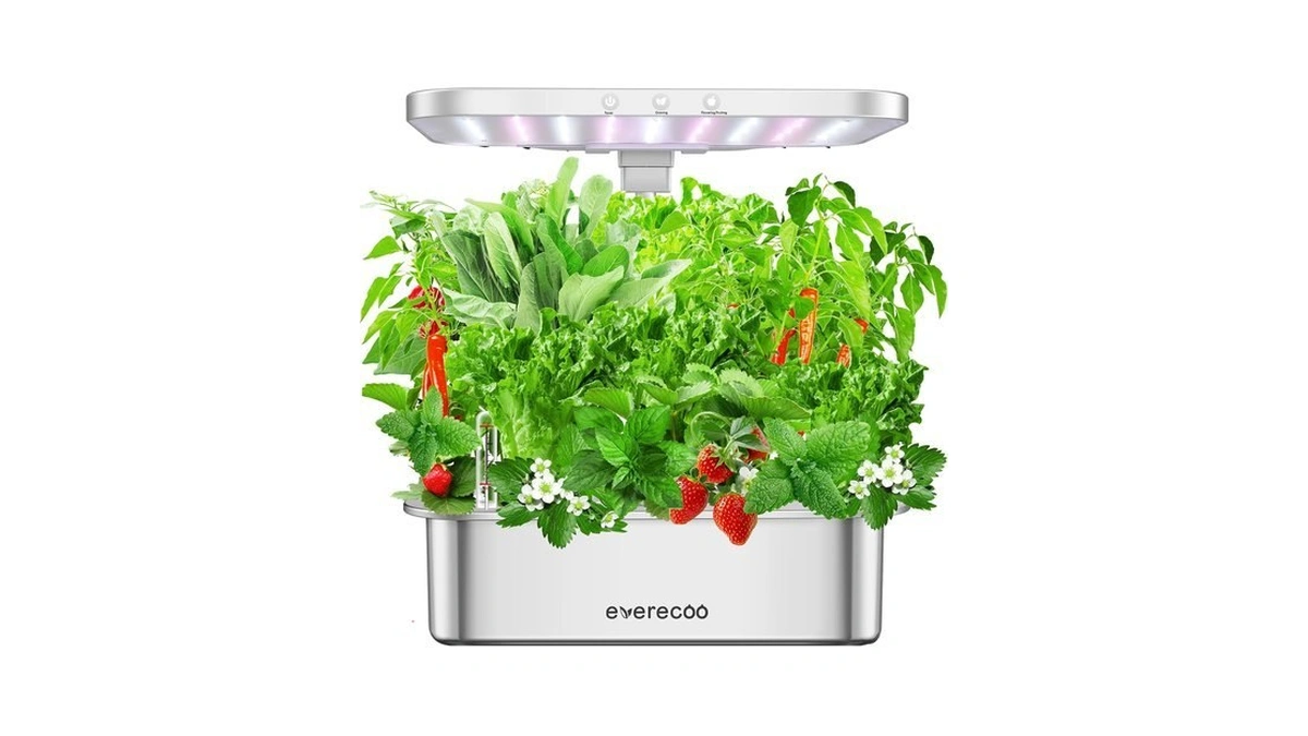 Hydroponics Growing System 15 Pods, Indoor Herb Garden Kit With