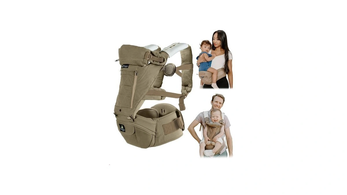 Abiie Huggs 3-in-1 Baby Carrier With Hip Seat - Ergonomic