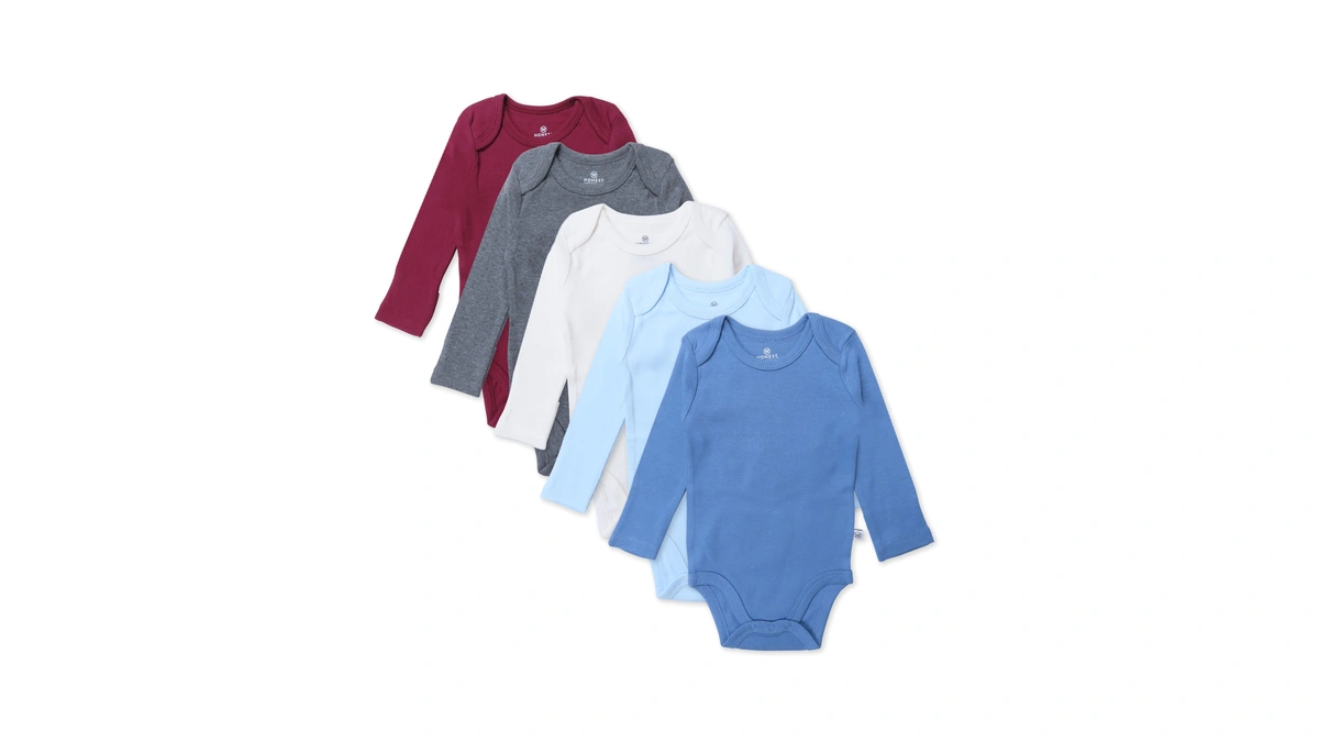 Honestbaby 5-pack Long Sleeve Bodysuits One-piece For Infant Baby Boys,