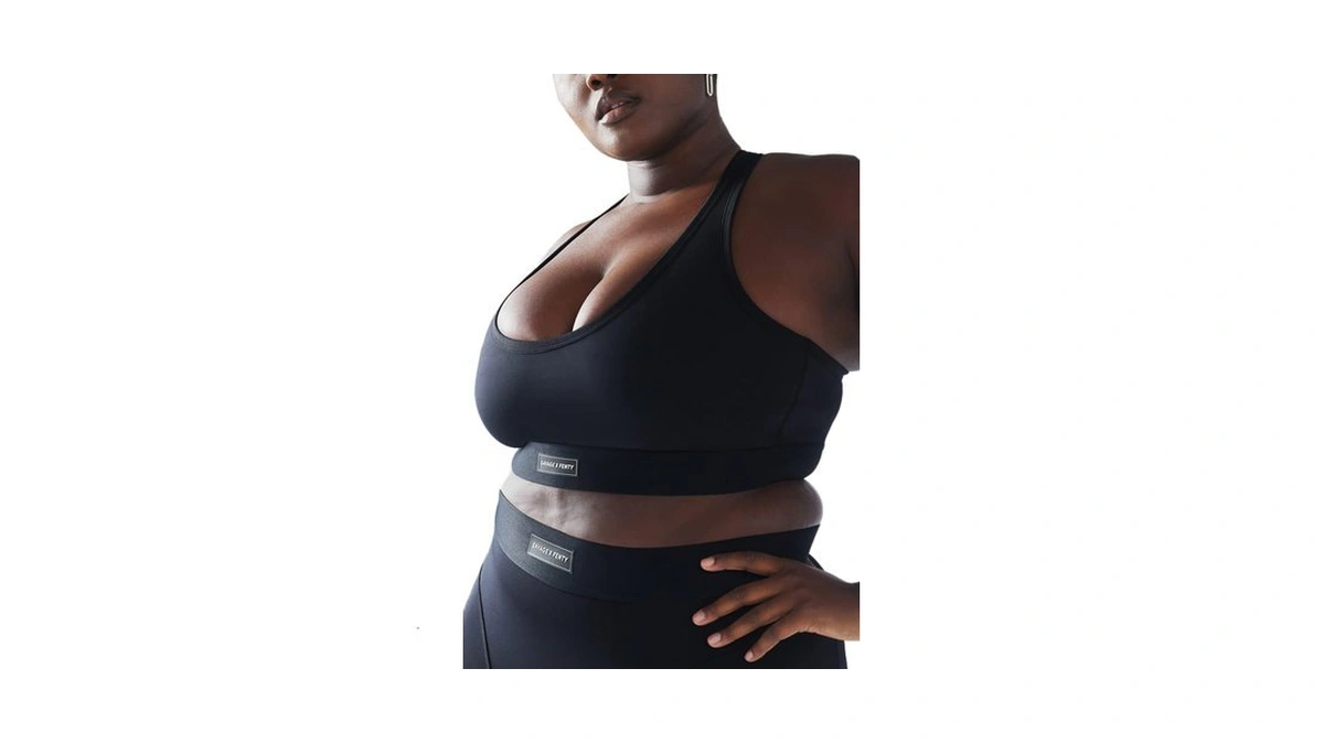 Savage X, Womens, Lineup Low-impact Sports Bra, Black Caviar, L
