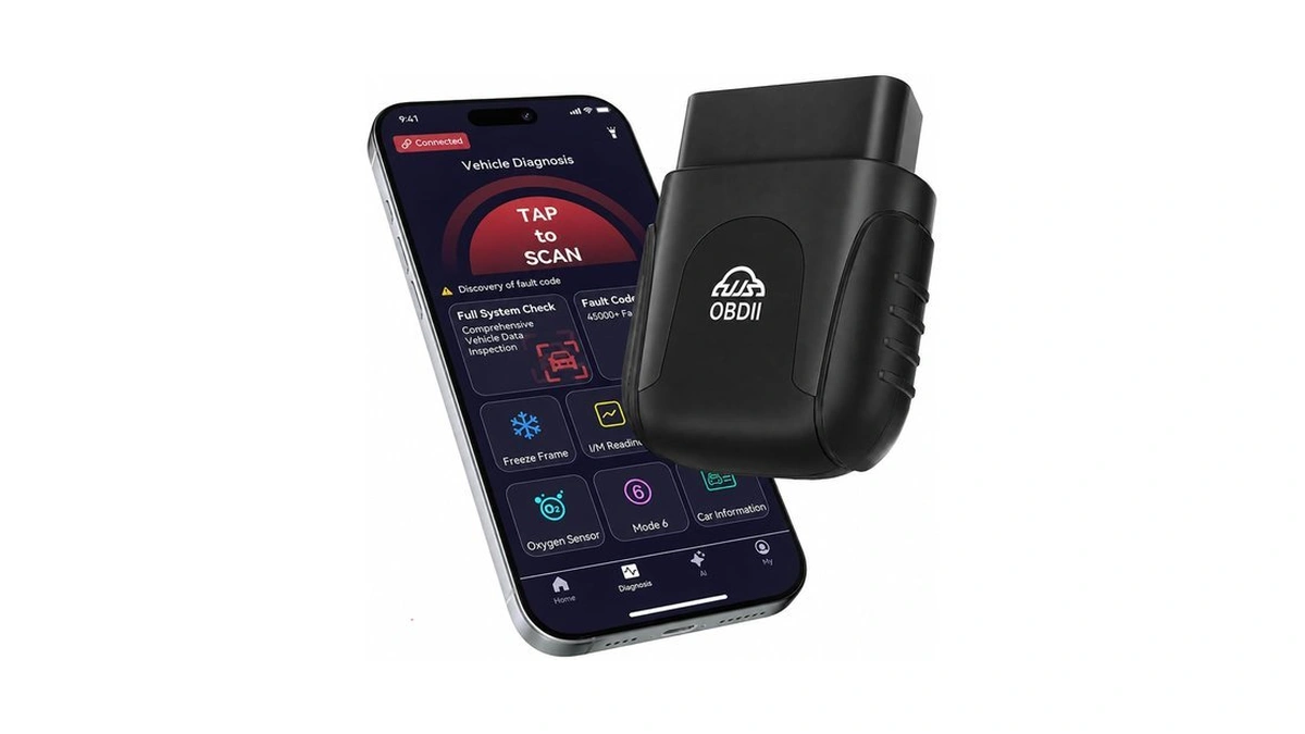 Ujs Rocco Obd2 Scanner Bluetooth For Ios & Android, No