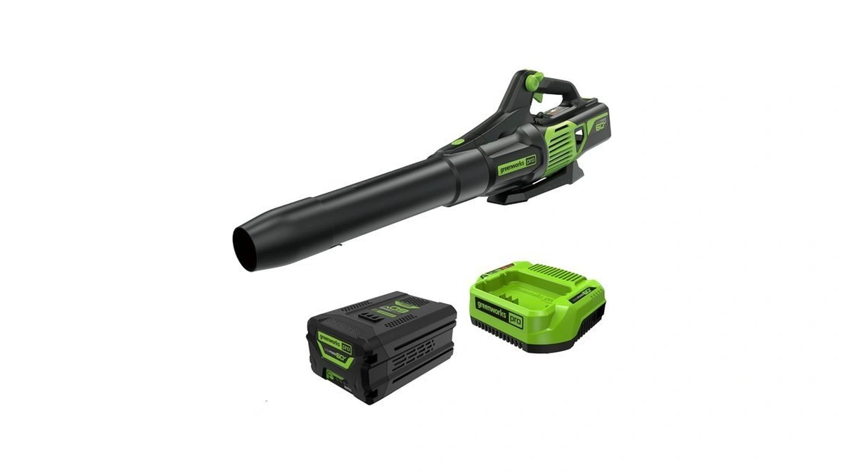 Greenworks 60v Electric Leaf Blower, 610 Cfm, 2.5 Ah Battery