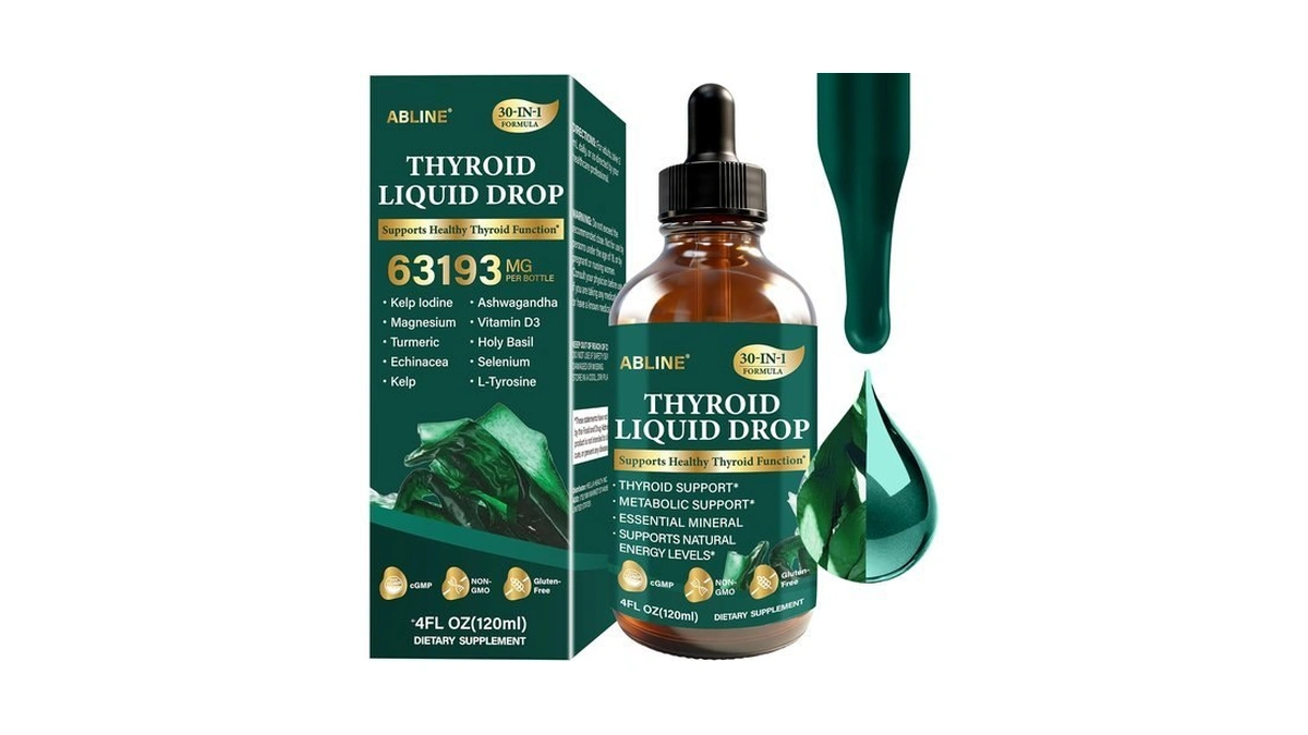 Liposomal Thyroid Support Drops, 30-in-1 Kelp Iodine, 4oz 60-day Supply