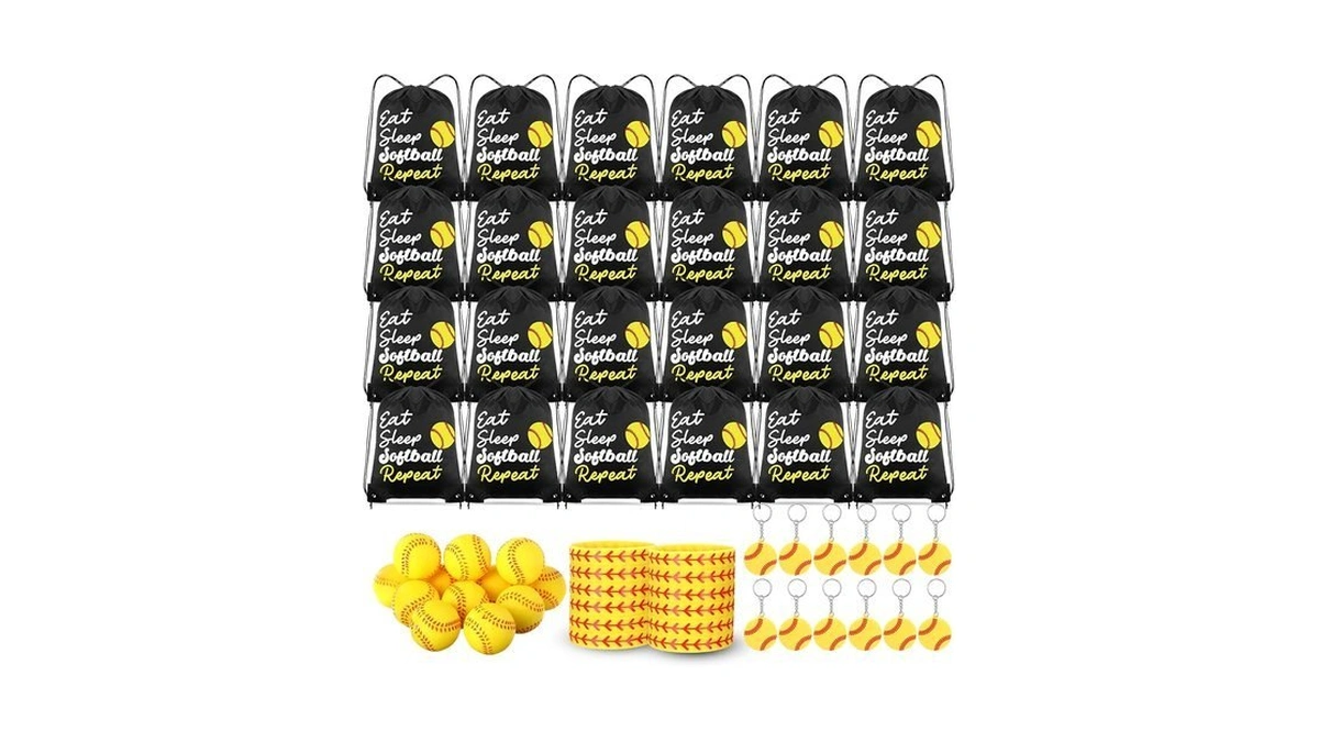Miniinflat 96 Pcs Softball Party Favors Bulk