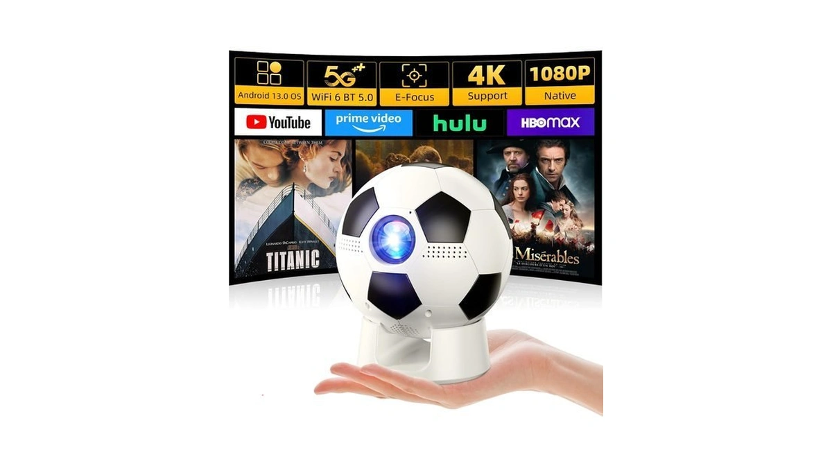 Smart Projector With Wifi And Bluetooth, Native 1080p Mini Projector