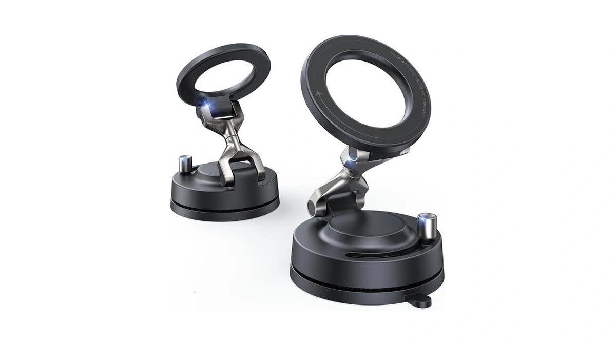Meifigno For Magsafe Car Mount, [metal Alloy Arm] Strongest Vacuum