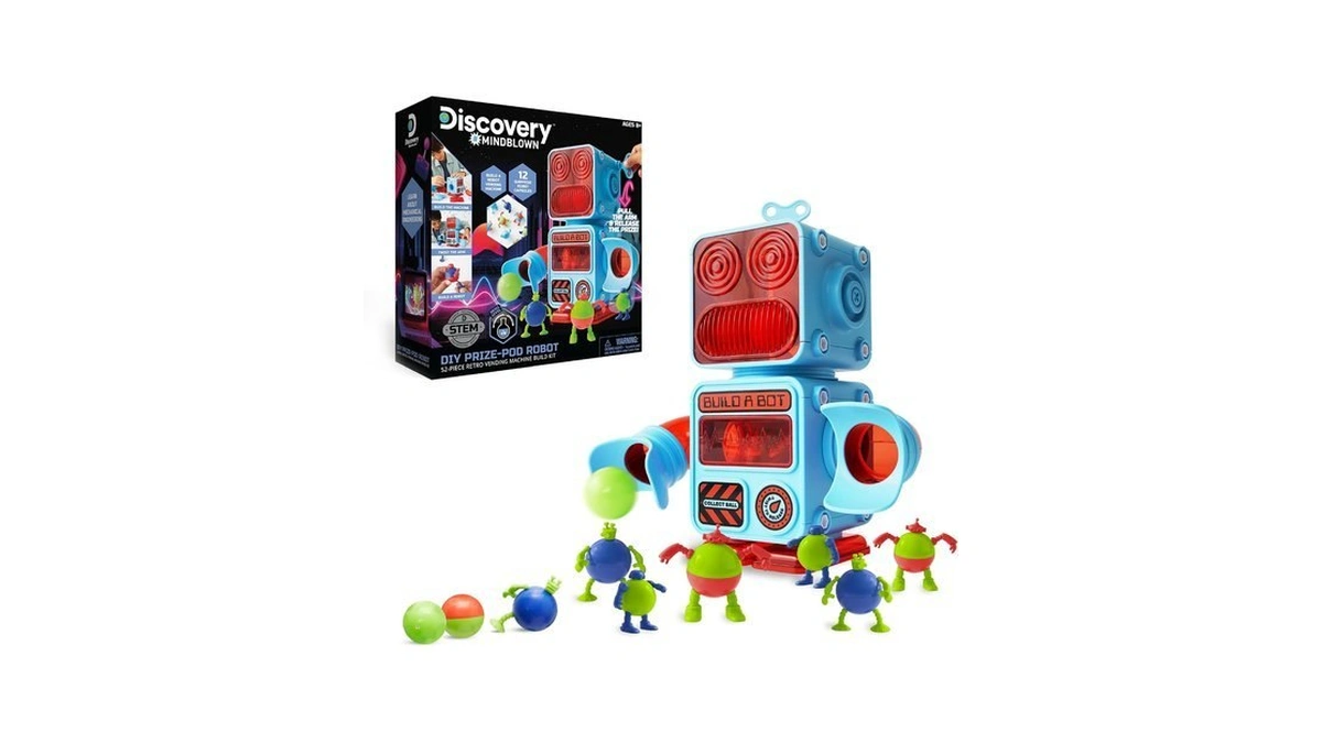 Discovery Diy Prize-pod Robot Kit, 52-piece Vending Machine Building Set,