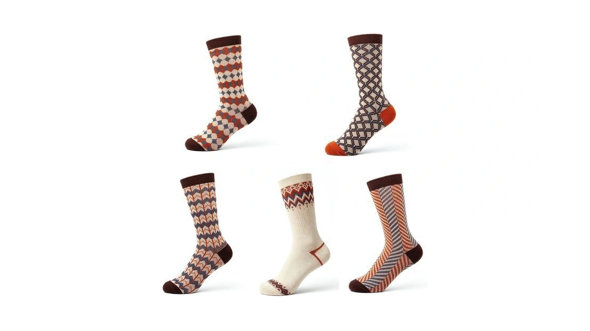 Hetaocat Women’s 5-pack Boho Crew Socks, Cotton, Size 5-9