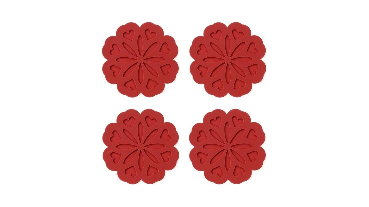 Set Of 4 Silicone Trivet Mat - Hot Pot Holder