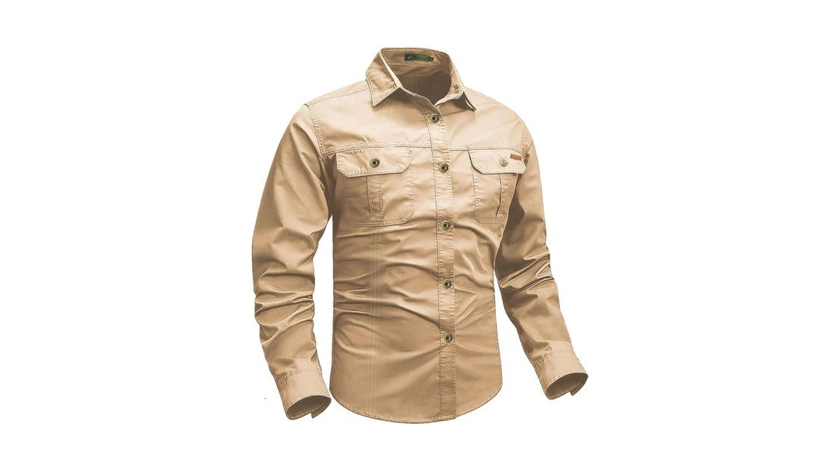 Zyvrenix Men's Long Sleeve Button Down Cotton Shirts With Pockets