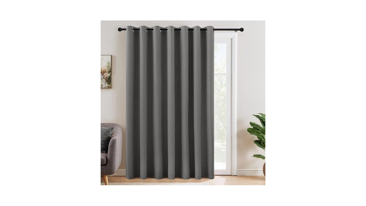 Nicetown 100% Blackout Room Divider Curtain For Bedroom 96" L,