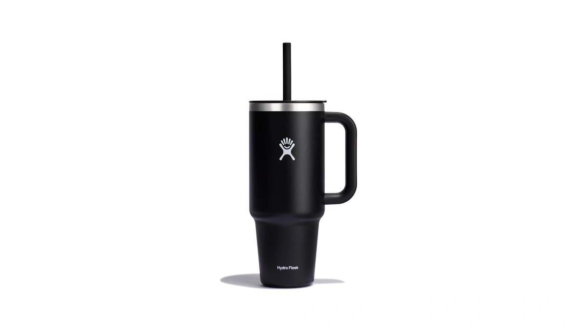 Hydro Flask Travel Tumbler With Handle, Lid And Straw -