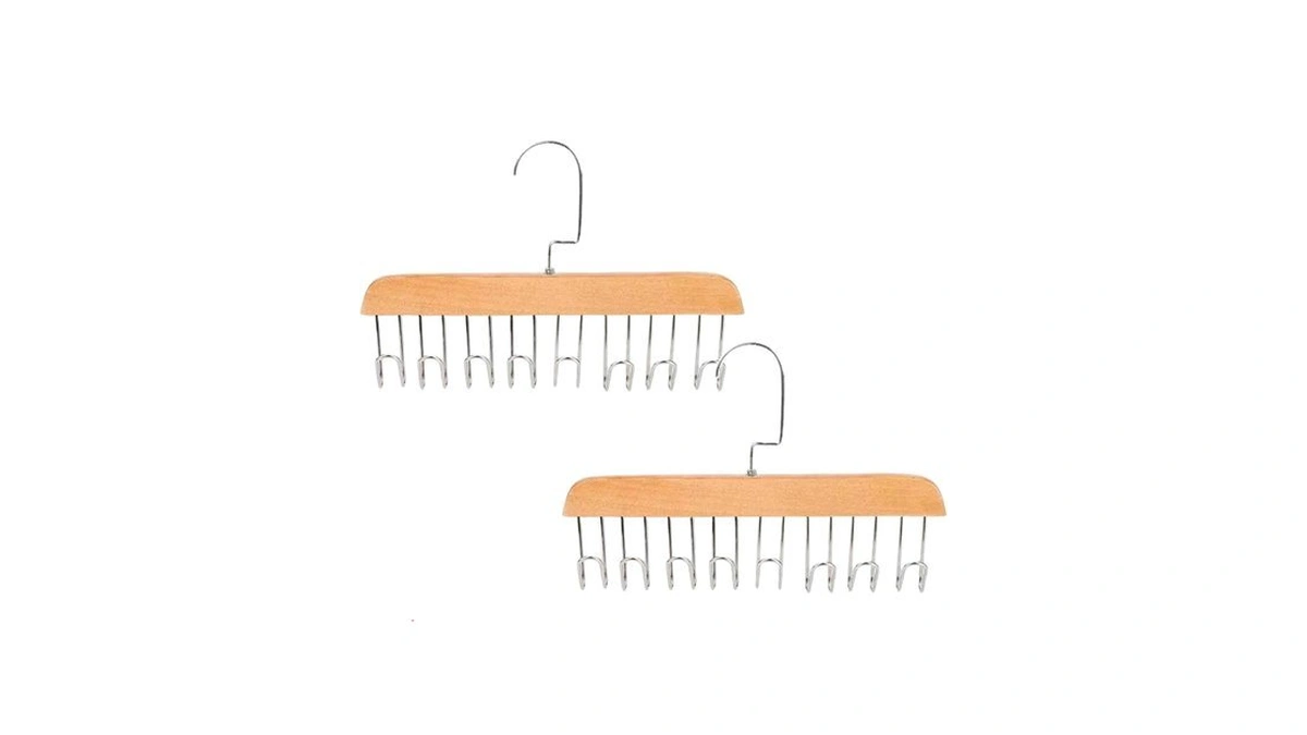 Wooden Hangers, 2 Pcs Multifunctional High Load-bearing Rust Resistant Space