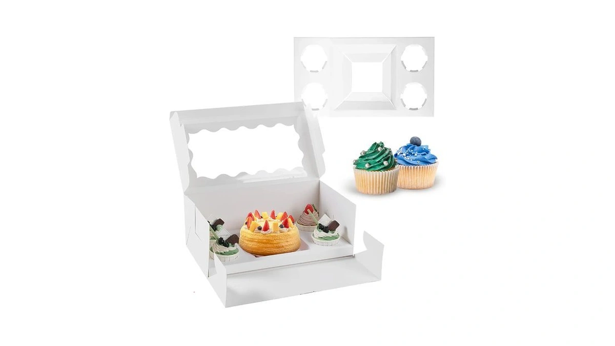 Jcd 8pcs Cake Cupcake Combo Boxes With Clear Window And