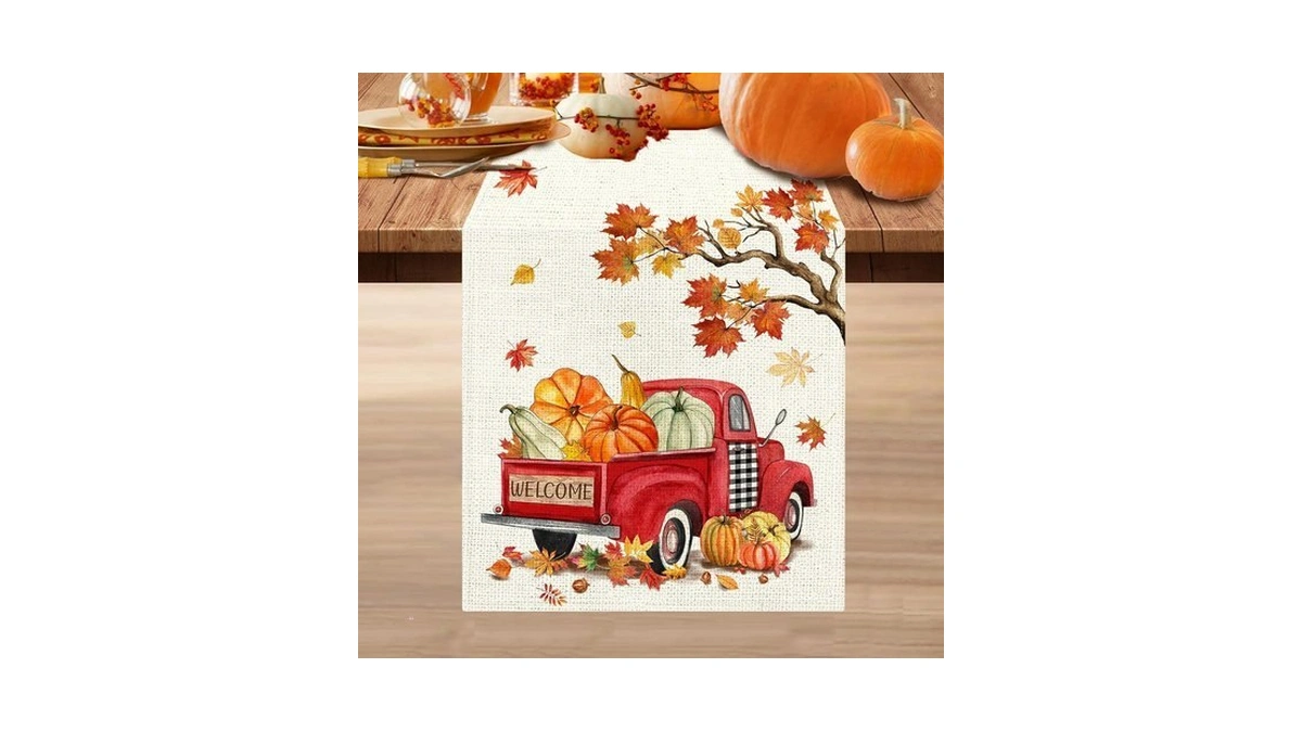Bonsai Tree Fall Table Runner 72, Fall Runner For Table,