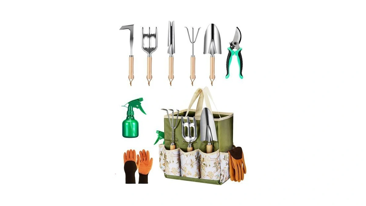 9-piece Premium Gardening Tool Set For Women - Heavy Duty