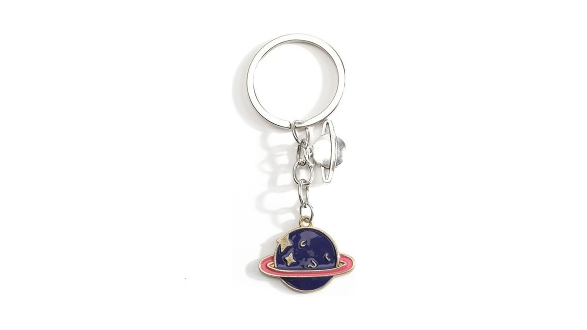 Shtalhst Saturn Keychain Cosmic Space Keycharm For Women Planet Astronomy