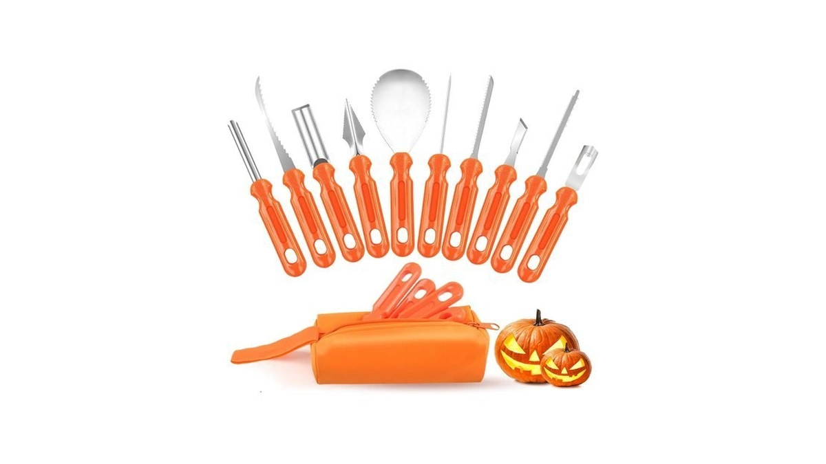 Kemino Pumpkin Carving Kit 10 Pcs Halloween Professional Pumpkin Carving