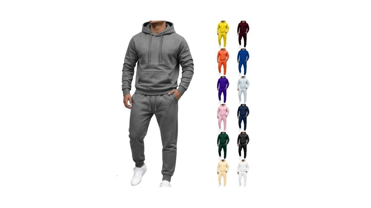 Elneeya Sweat Suits Men 2 Piece Outfits Lounge Comfort Work