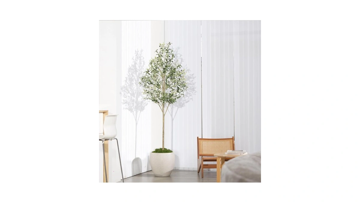 Feelead 7ft Olive Trees Artificial Indoor – Faux Tree 7