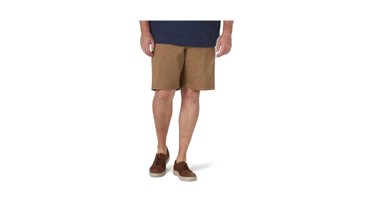 Lee Men's Extreme Motion Flat Front Short Original Khaki 32