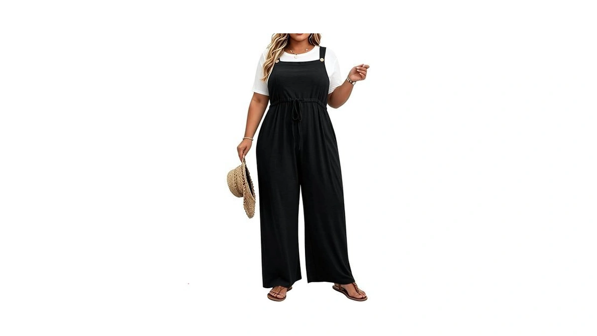 Takeyal Plus Size Jumpsuits For Women 2026 Summer Square Neck