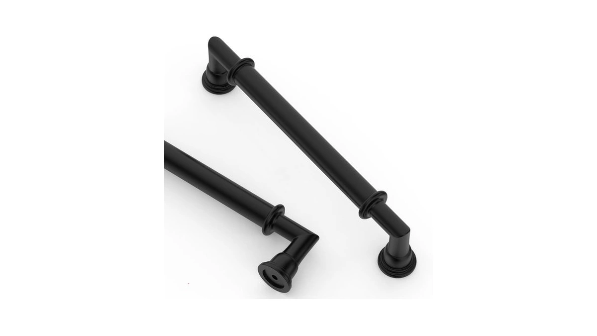 Asidrama 10 Pack 5 Inch(128mm) Matte Black Kitchen Cabinet Handles,