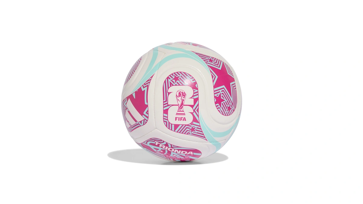 Adidas Unisex-adult World Cup Soccer Ball, White/flash Aqua/shock Pink, 3