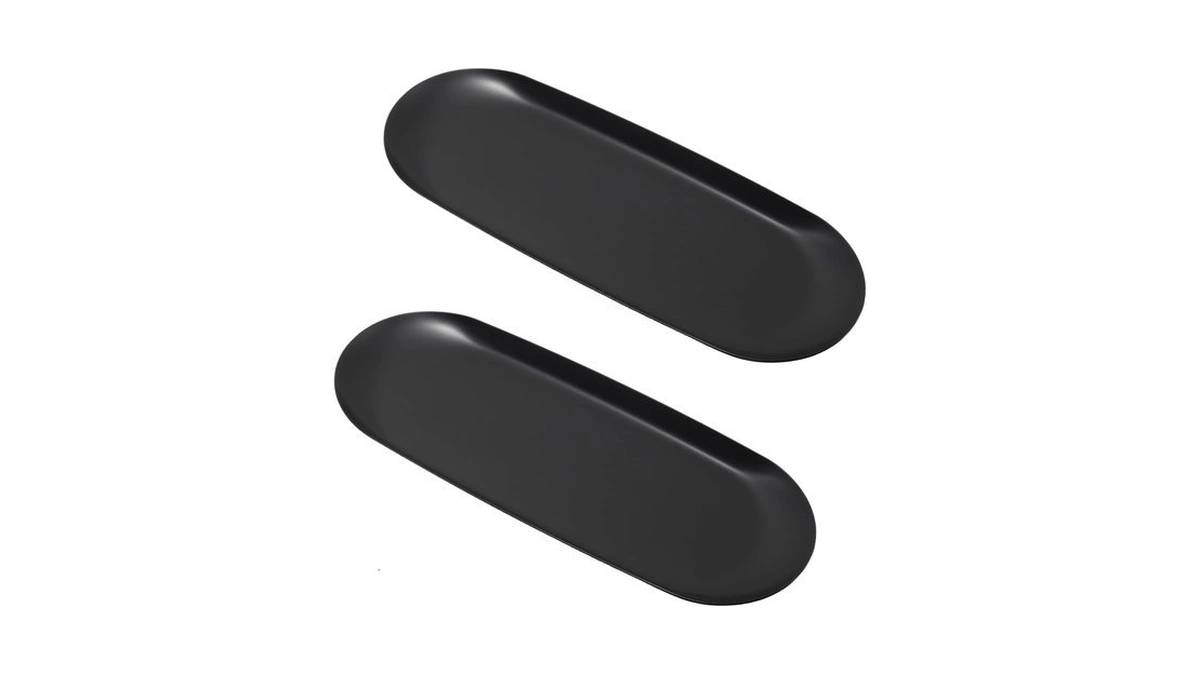 2 Pcs Stainless Steel Decorative Tray 9 Inch Oval Catch